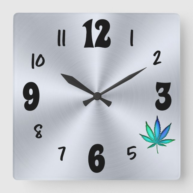 Rainbow-Liebe Quadratische Wanduhr (Vorderseite)