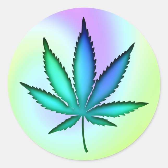 Rainbow-Liebe Runder Aufkleber (Vorderseite)