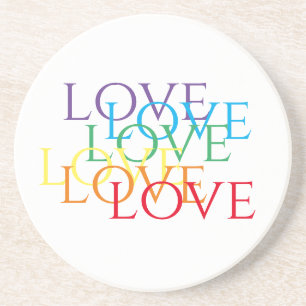 RAINBOW LIEBE Sandstone Untersetzer