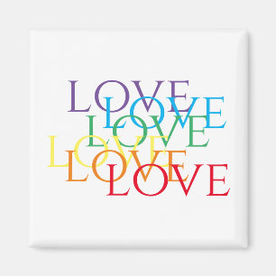 RAINBOW LIEBE Square Magnet