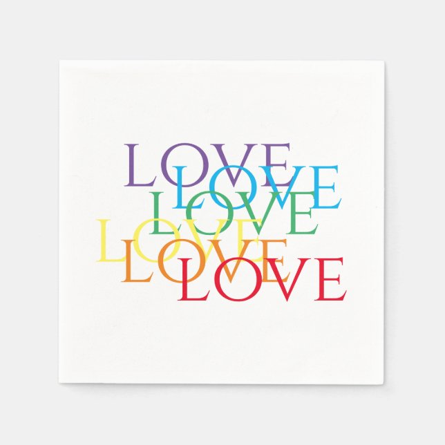 RAINBOW LIEBE Standard Cocktail Paper Napkins Serviette (Vorderseite)