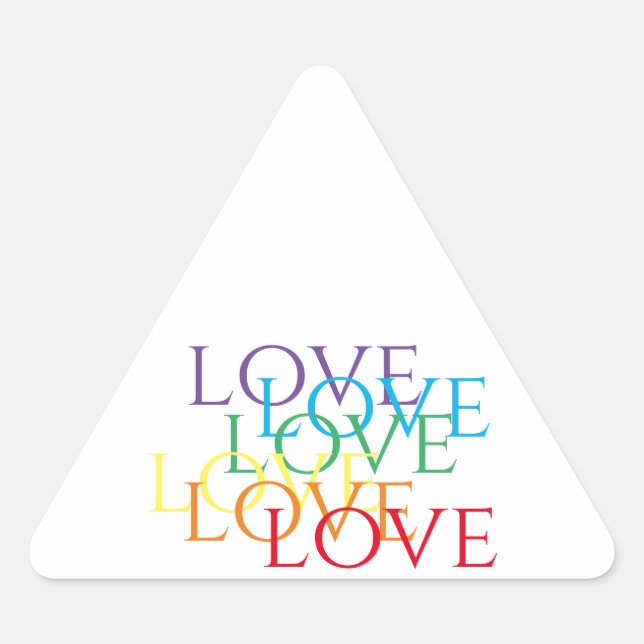 RAINBOW LIEBE Triangle Stickers (Vorderseite)