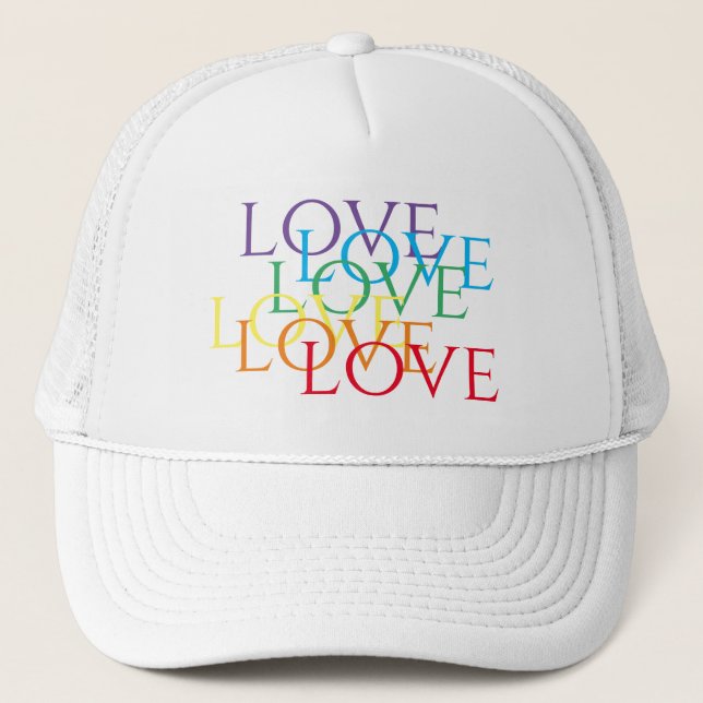 RAINBOW LIEBE Trucker Hat Truckerkappe (Vorderseite)