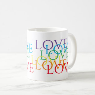 RAINBOW LIEBE Weiße Tasse