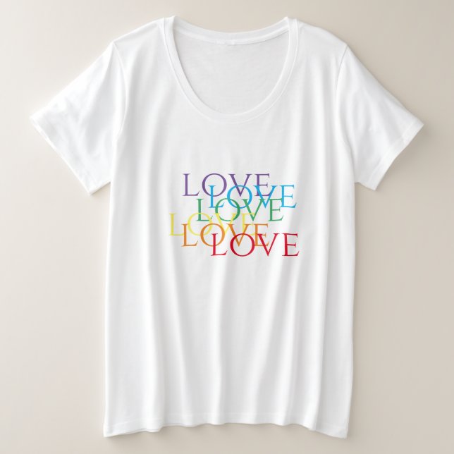 RAINBOW LIEBE Women's Plus Size T - Shirt (Design vorne)