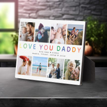 Rainbow 'LIEBE YOU DADDY' Foto Collage Keepake