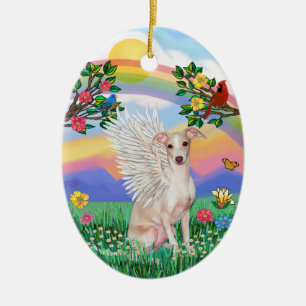 Rainbow Life - Italienischer Windhund (fawn) Keramik Ornament