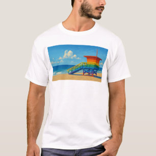 Rainbow Lifeguard von Venice Beach T-Shirt