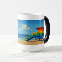 Rainbow Lifeguard von Venice Beach Verwandlungstasse
