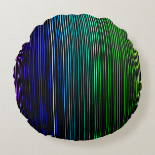 Rainbow Light Strips Rundes Kissen
