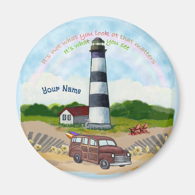 Rainbow Lighthouse Magnet (Vorne)