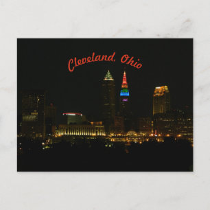 Rainbow Lights Cleveland Postcard Postkarte