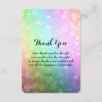 Rainbow Lights Sparkle Sweet 16 Danke Karte