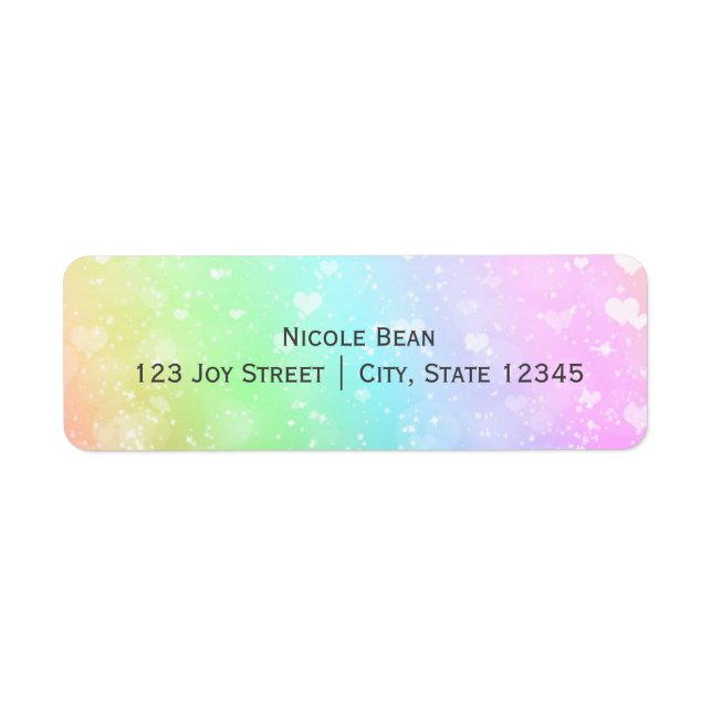 Rainbow Lights Sparkle Sweet 16 Einladungsmarken (Vorne)