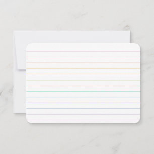 Rainbow Lined Dankeschön Karte mit Dot Grid Revers