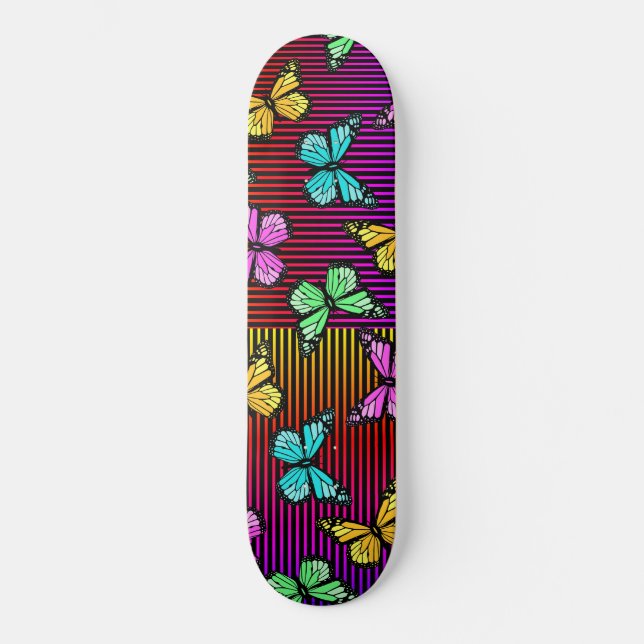Rainbow Lines Butterfells Skateboard (Vorderseite)