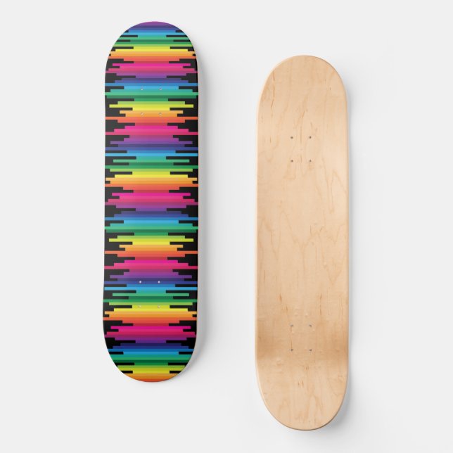 Rainbow Lines Skateboard (Vorderseite)