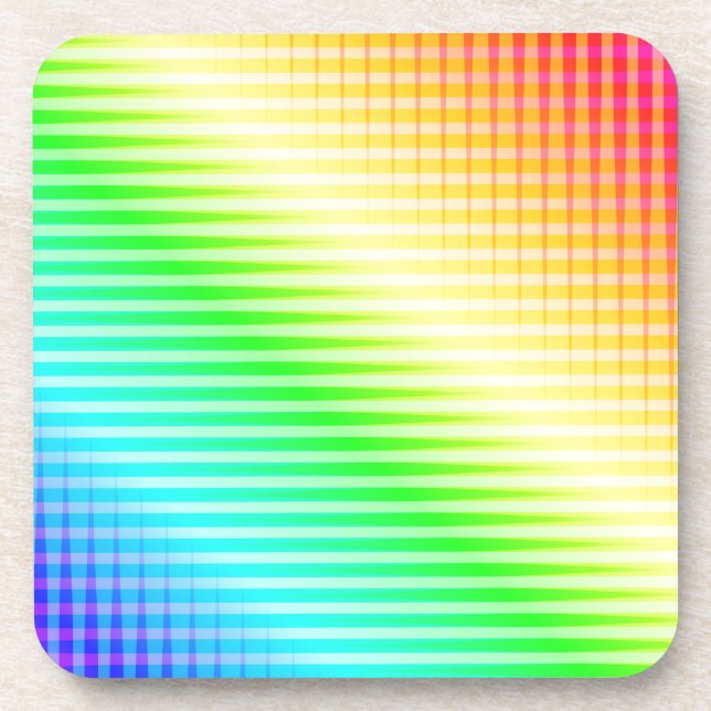 Rainbow Lines Untersetzer (Vorderseite)