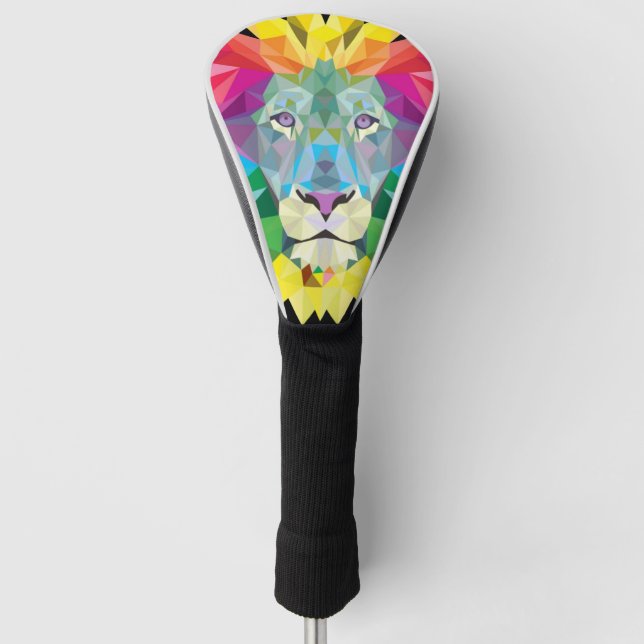 Rainbow Lion Head Golf Headcover (Vorderseite)