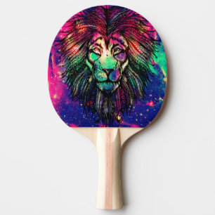 Rainbow Lion Hipster Galaxy Tischtennis Schläger