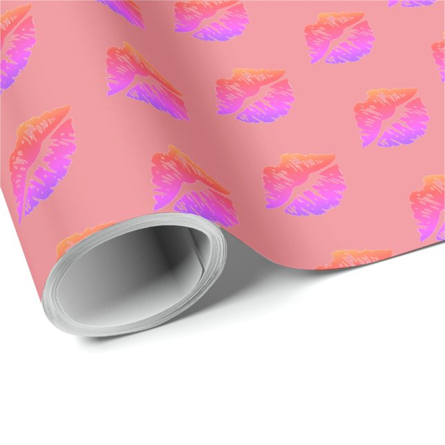 Rainbow-Lippenkopfpapier Geschenkpapier (Rolleneckpunkt)
