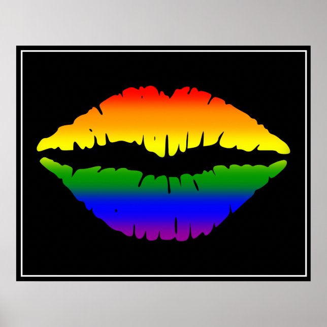 Rainbow Lips Poster (Vorne)