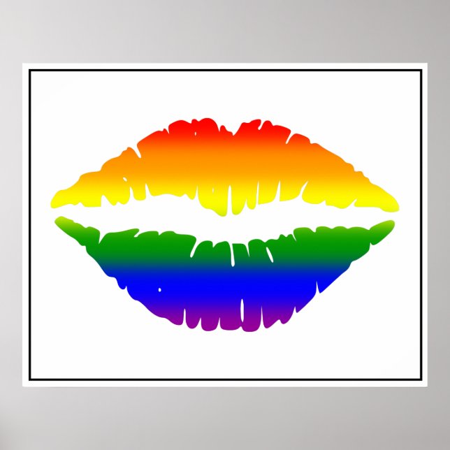 Rainbow Lips Poster (Vorne)