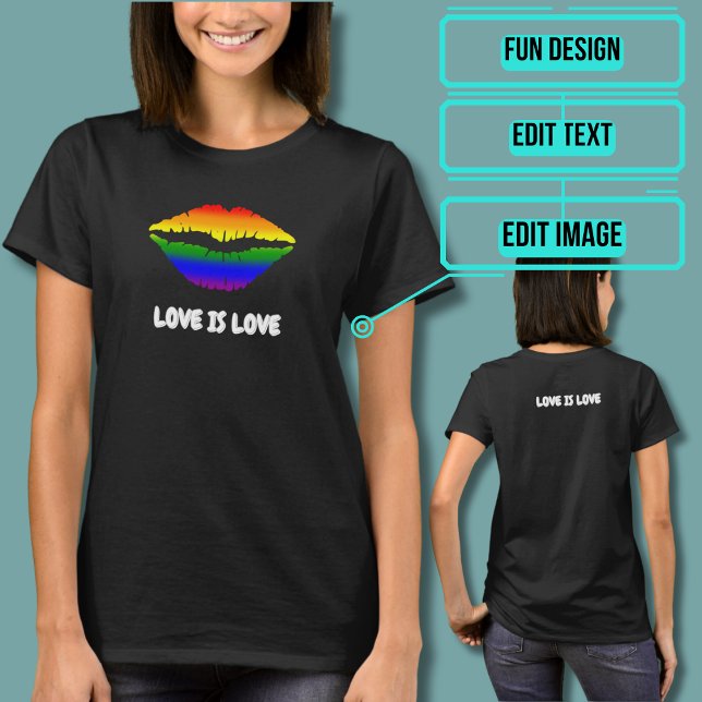 Rainbow Lips T-Shirt (Please enjoy our design and see the others in the collection.)