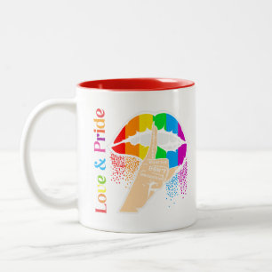 Rainbow Lips Zweifarbige Tasse