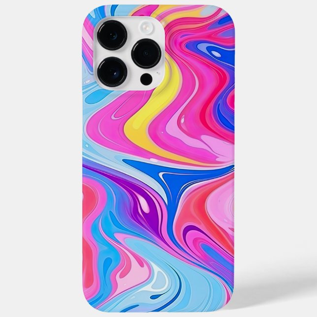 Rainbow Liquid Marble Case-Mate iPhone Hülle (Rückseite)