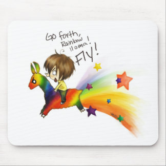 Rainbow Llama Mousepad
