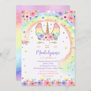 Rainbow Llamacorn Invasion - Llamacorn Einladung