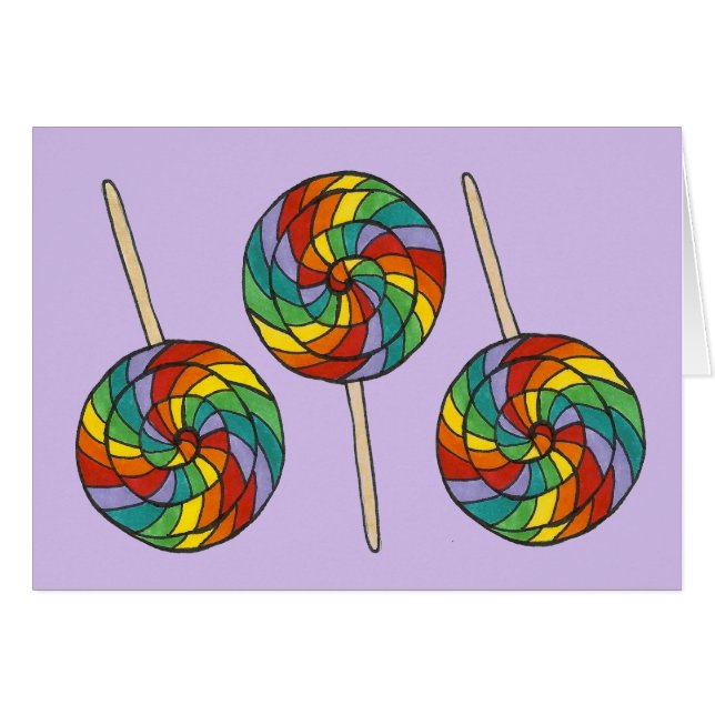 Rainbow Lollipop Candy Shop Pride Lolly Lila (Vorderseite (Horizontal))