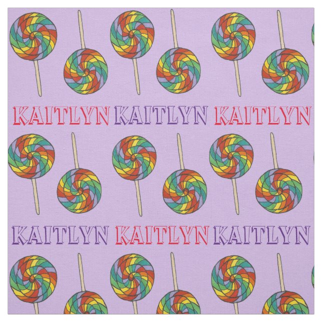 Rainbow Lollipop Lollipops Personalisiertes Gewebe Stoff (Muster)
