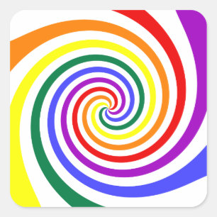 Rainbow Lollipop Quadratischer Aufkleber