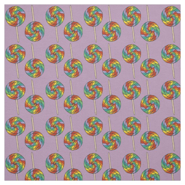 Rainbow Lollipops Fabric Stoff (Muster)