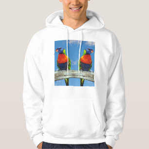 Rainbow-Lorikees, zwei auf einem Zweig Hoodie