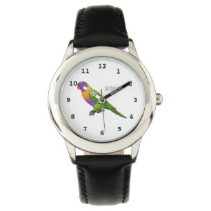 Rainbow-Lorikeet-Cartoon Armbanduhr