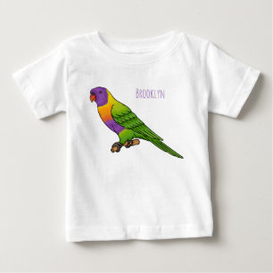 Rainbow-Lorikeet-Cartoon Baby T-shirt