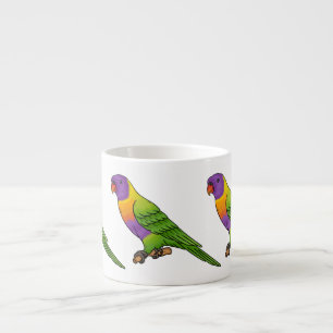 Rainbow-Lorikeet-Cartoon Espressotasse