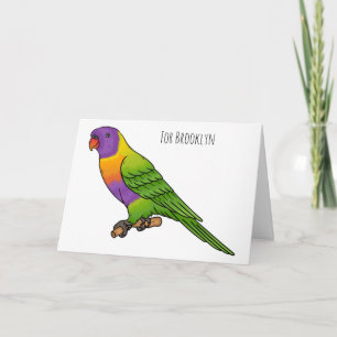 Rainbow-Lorikeet-Cartoon Karte