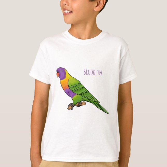 Rainbow-Lorikeet-Cartoon T-Shirt (Vorderseite)