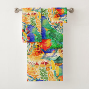 Rainbow Lorikeet Garden Badhandtuch Set