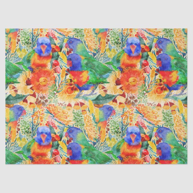 Rainbow Lorikeet Garden Seidenpapier (Vorderseite)