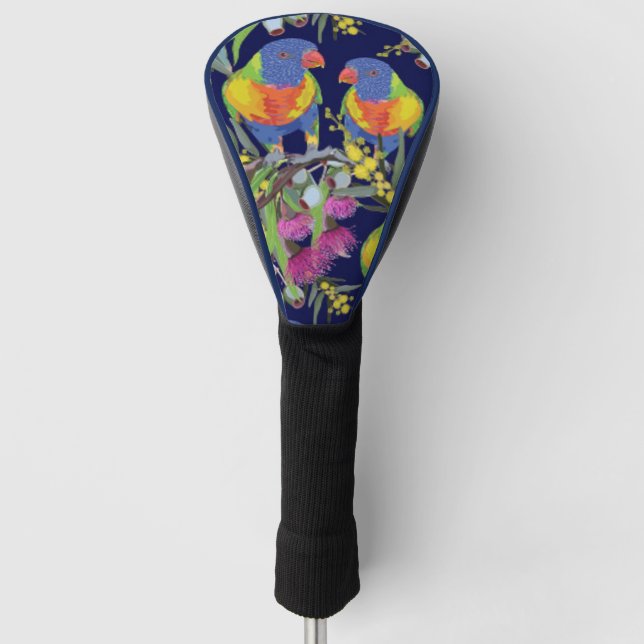 Rainbow Lorikeet Golf Headcover (Vorderseite)