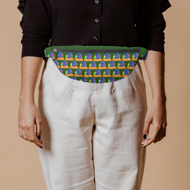 Rainbow Lorikeet Parrot Pattern Bauchtasche (In Situ)