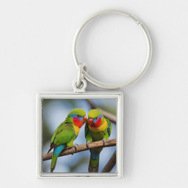 Rainbow Lorikeets Schlüsselanhänger (Vorne)