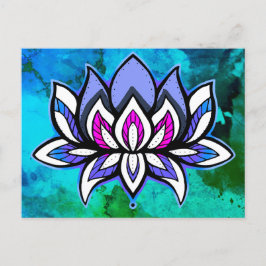 Rainbow Lotus Blues Postkarte