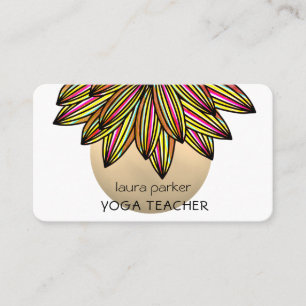 Rainbow Lotus Blume Yoga Medizin Lehrer Busin Visitenkarte