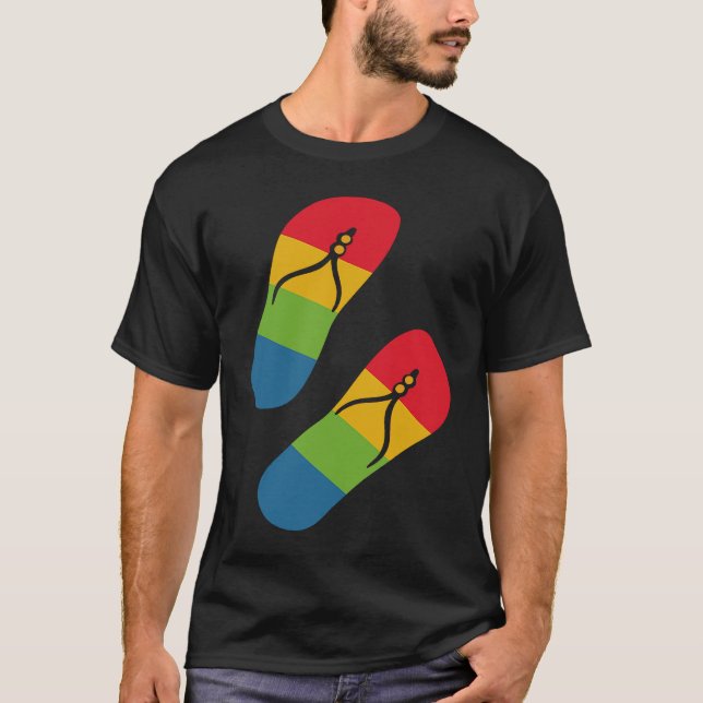 Rainbow Love Flip Flop Sandals T-Shirt (Vorderseite)